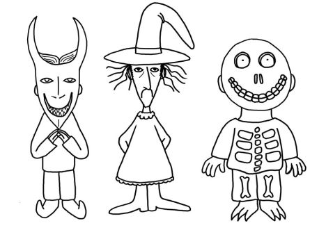 Nightmare before Christmas coloring pages part 2